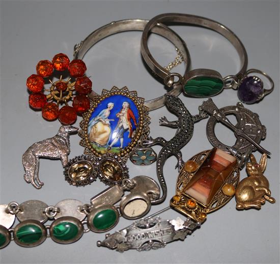 Silver and costume jewellery